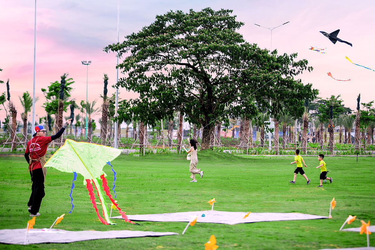 Một bãi thả diều ở Thành phố Hồ Chí Minh 